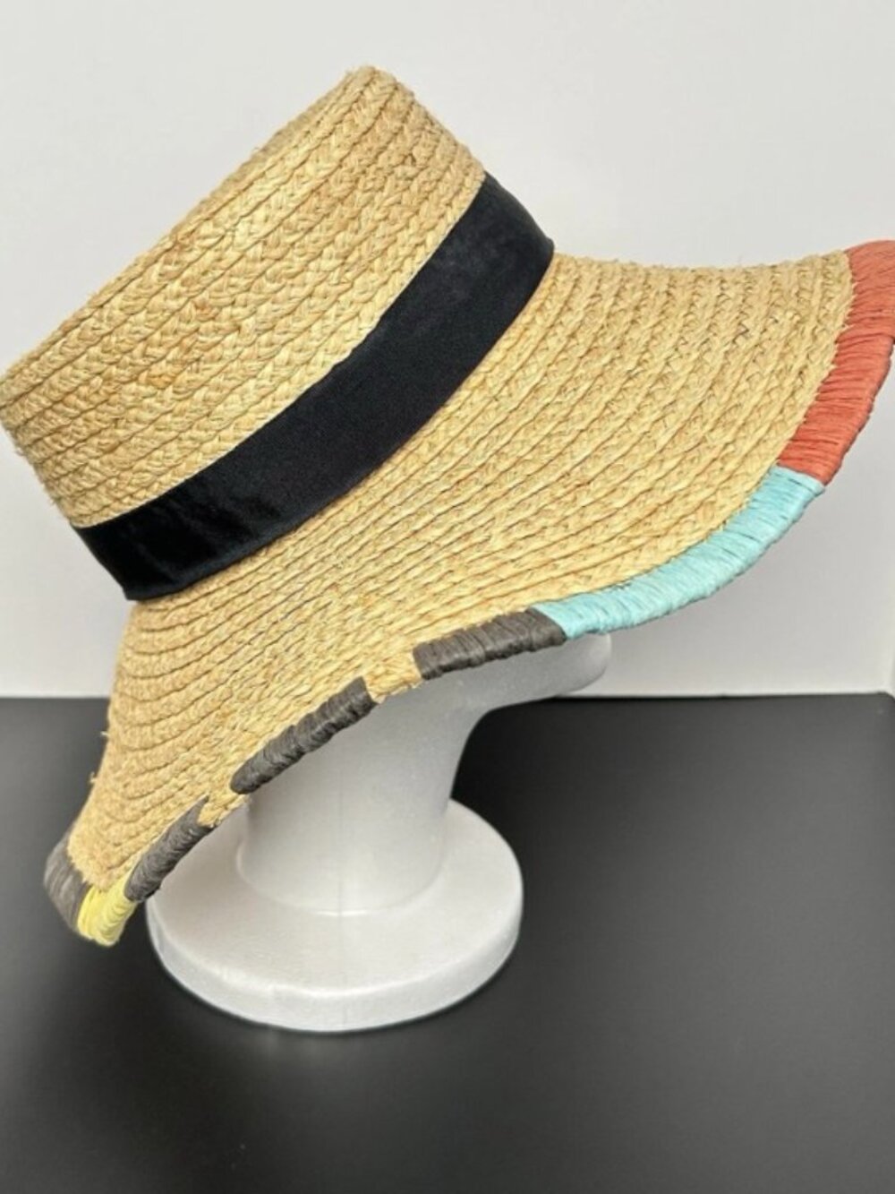 Peter Grimm Women's Beachy Straw Raffia Floppy Sun Hat Wide Brim Packable O/S - Picture 4 of 12
